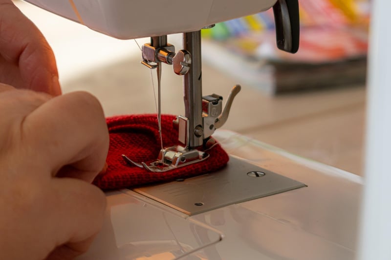 Sewing thread and fabric